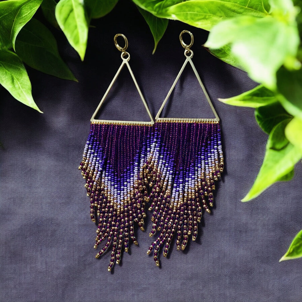 Purple and gold triangles